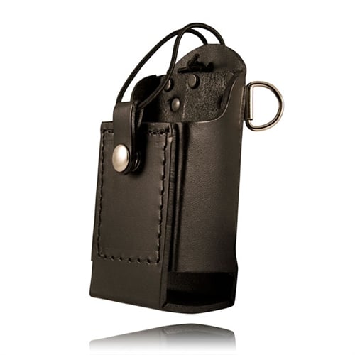 Full Leather Case Firefighter's Radio Holder w/ D-Rings - 5481RC