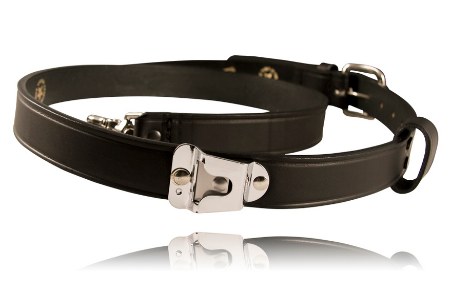 Firefighter's X-Large Radio Strap w/ Reflective Strip and Motorola Clip (Brown) - 6542RXL-BR