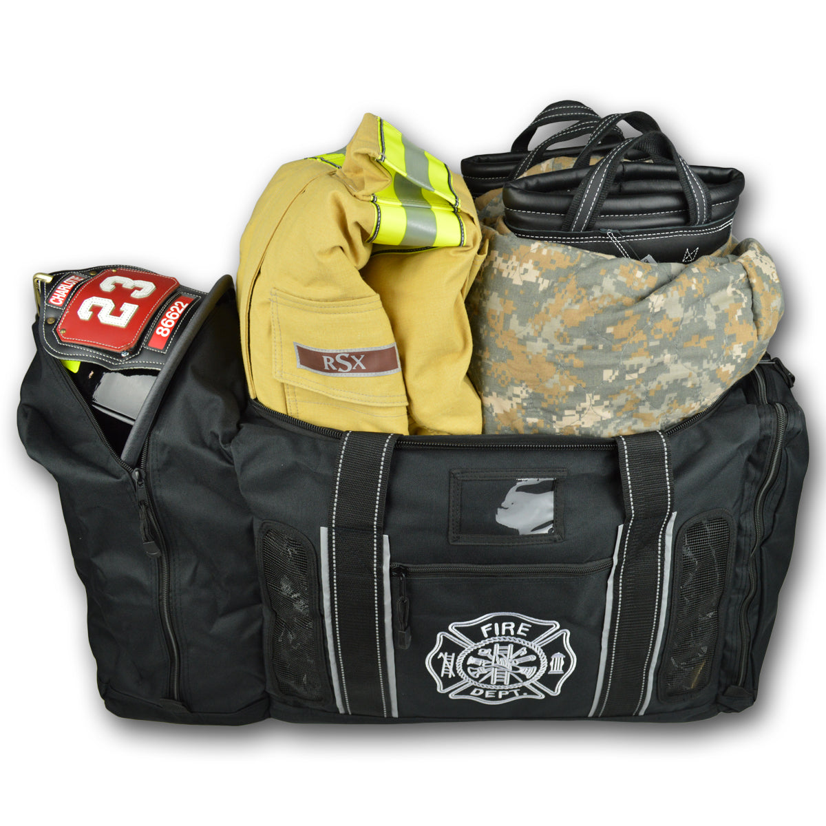 Lightning X Quad-Vent Turnout Gear Bag w/ Helmet Compartment & Mesh Vents - LXFB45M