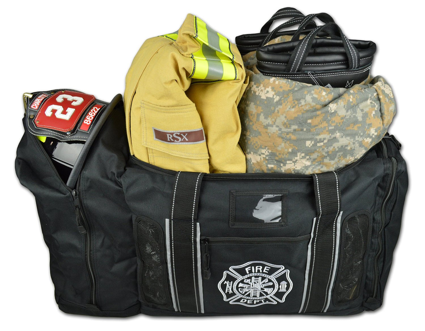 Lightning X Quad-Vent Turnout Gear Bag w/ Helmet Compartment & Mesh Vents - LXFB45M