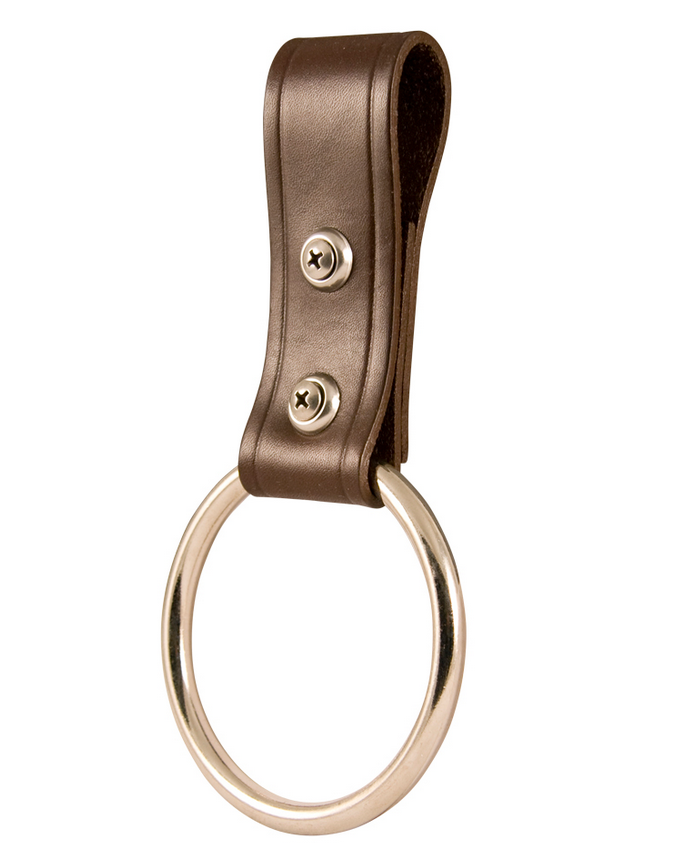 Equipment Ring Attachment (3" Ring) for Firefighter Truckman's 2 1/4"  Belt (Brown) - 6546XL-BR
