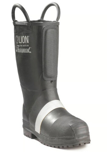 LION Thorogood HellFire Men's Felt Insulated 14" Pull-On Rubber Structural Boot 807-6003