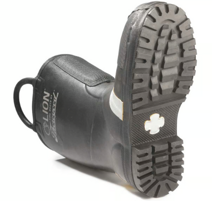 LION Thorogood HellFire Men's Felt Insulated 14" Pull-On Rubber Structural Boot 807-6003