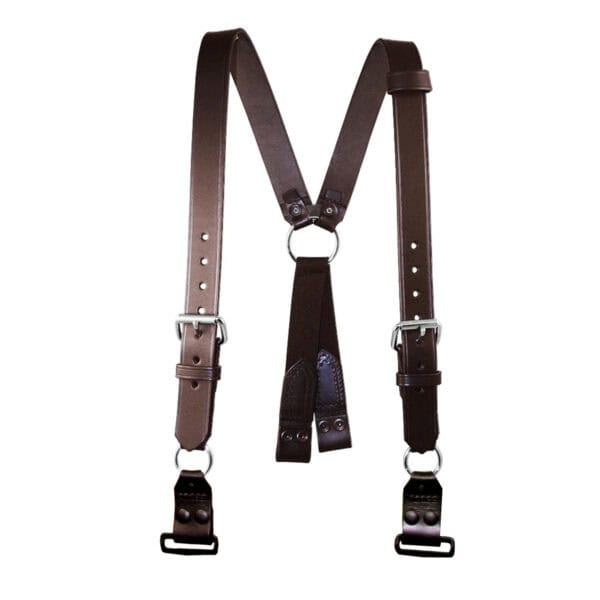 Boston Leather 9177ABS Firefighter Suspenders – Loop Attachment with ABS Ring