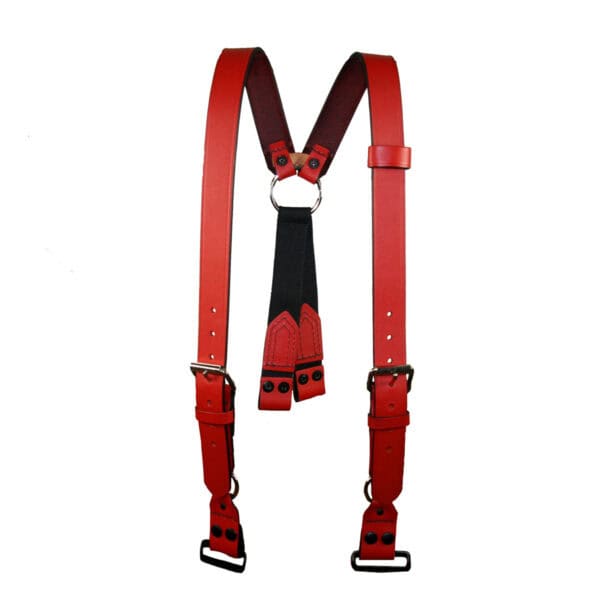 Boston Leather 9177ABS Firefighter Suspenders – Loop Attachment with ABS Ring