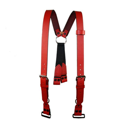 Boston Leather 9177ABS Firefighter Suspenders – Loop Attachment with ABS Ring