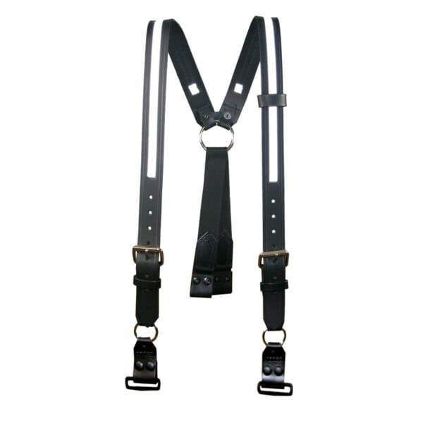 Boston Leather 9177ABS Firefighter Suspenders – Loop Attachment with ABS Ring