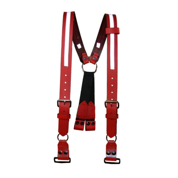 Boston Leather 9177ABS Firefighter Suspenders – Loop Attachment with ABS Ring