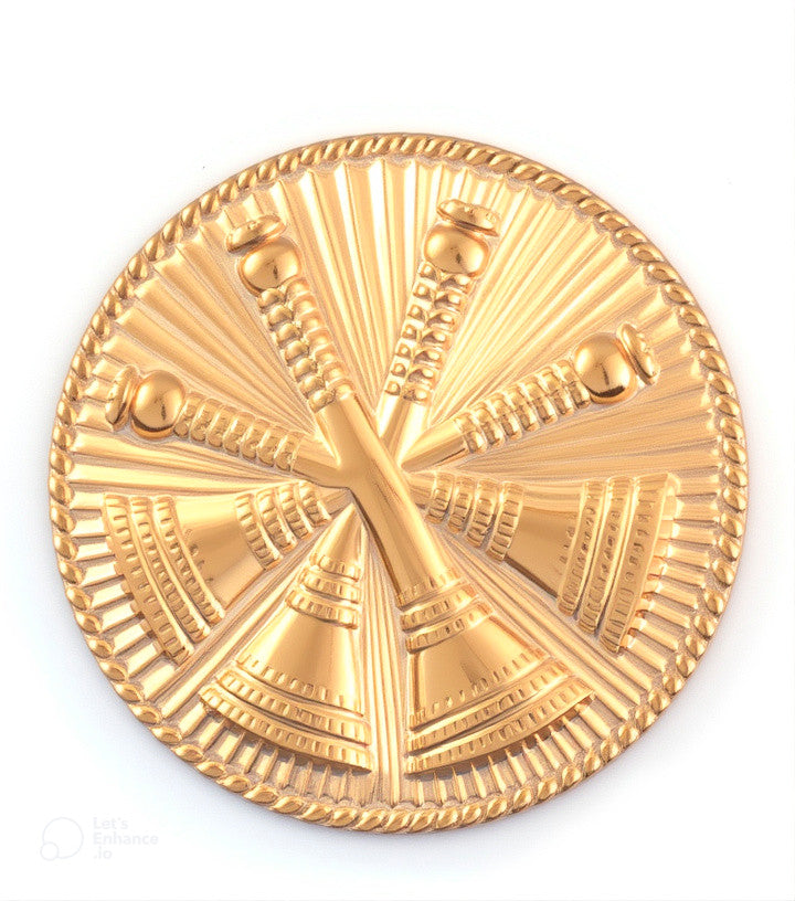 4 Crossed Bugles Ornament - F203/F233