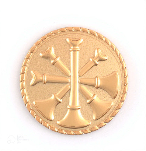 4 Crossed Bugles Ornament - F203/F233