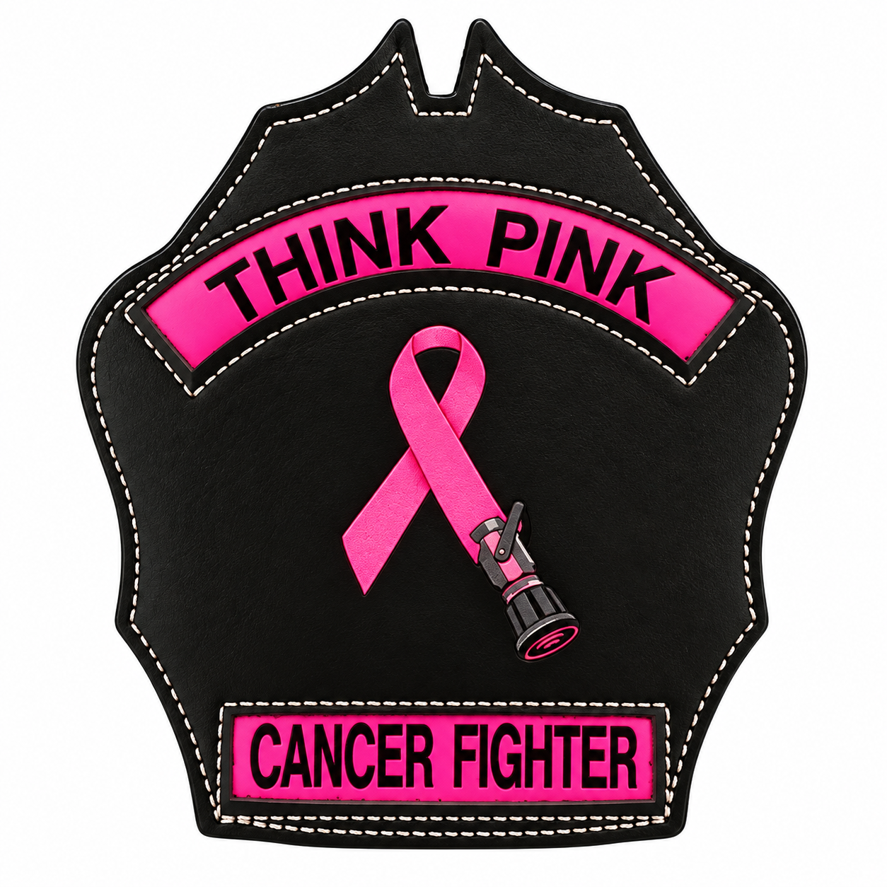 Think Pink Breast Cancer Awareness Leather Helmet Shield