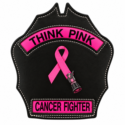 Think Pink Breast Cancer Awareness Leather Helmet Shield
