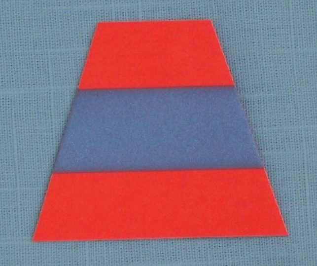 LION Reflective Tetrahedrons - Red-Orange and Silver (Triple Trim) (Set of 8) - LFH943