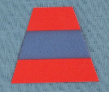 LION Reflective Tetrahedrons - Red-Orange and Silver (Triple Trim) (Set of 8) - LFH943