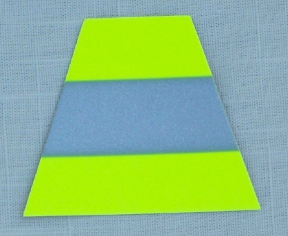 LION Reflective Tetrahedrons - Lime-Yellow and Silver (Triple Trim) (Set of 8) - LFH915