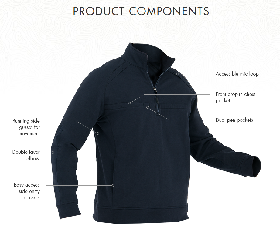 First Tactical Mens Cotton Job Shirt Quarter Zip - 118507