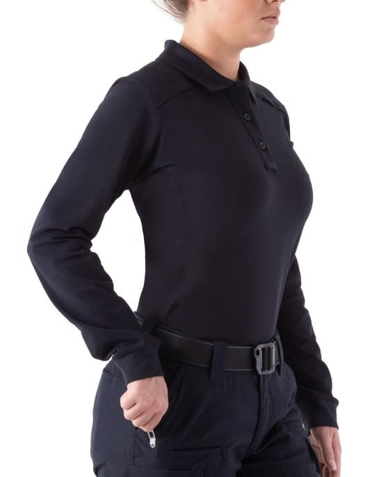 First Tactical Women's Performance Long Sleeve Polo w/ Pen Pocket - 121503