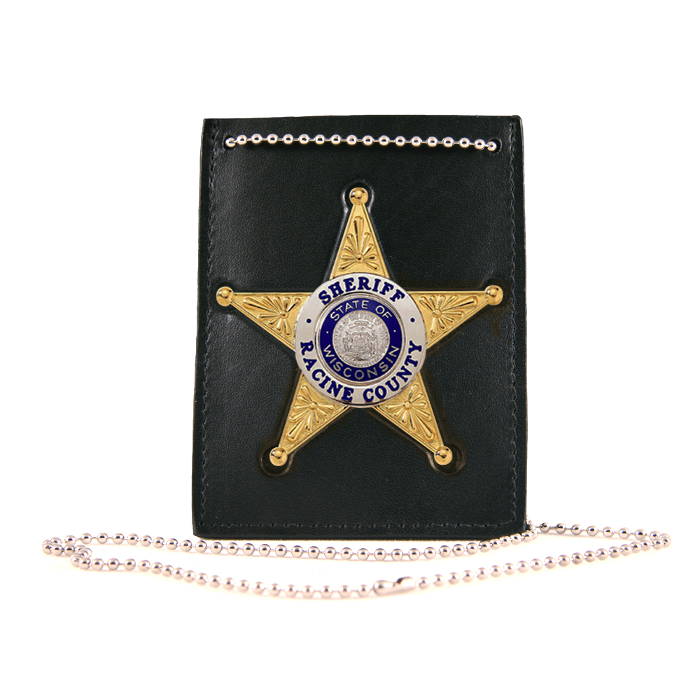 Neck Chain ID Holder with Recessed Badge Cutout - 400-B-P