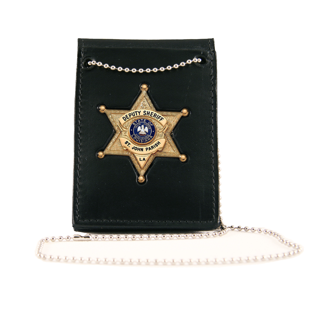Neck Chain ID and Badge Holder (Foldover Design) - 450-B-P