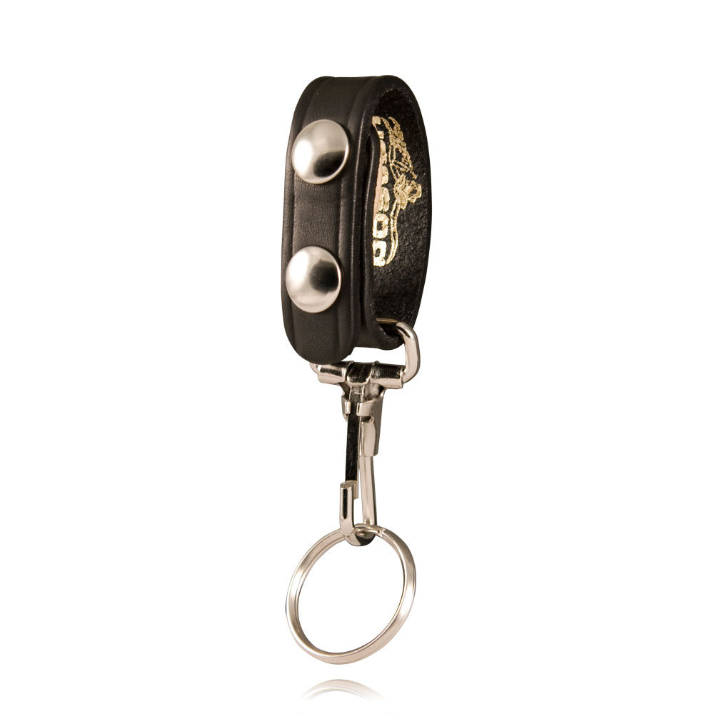 Leather Belt Keeper w/ Key Snap - Weave - 5435-B-W