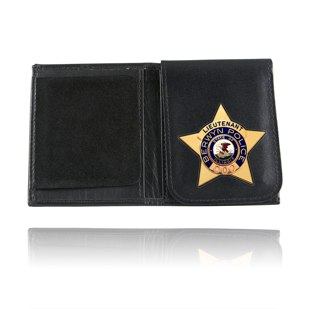 Book Style Badge Wallet with Flip-Out Badge Flap - 575-S