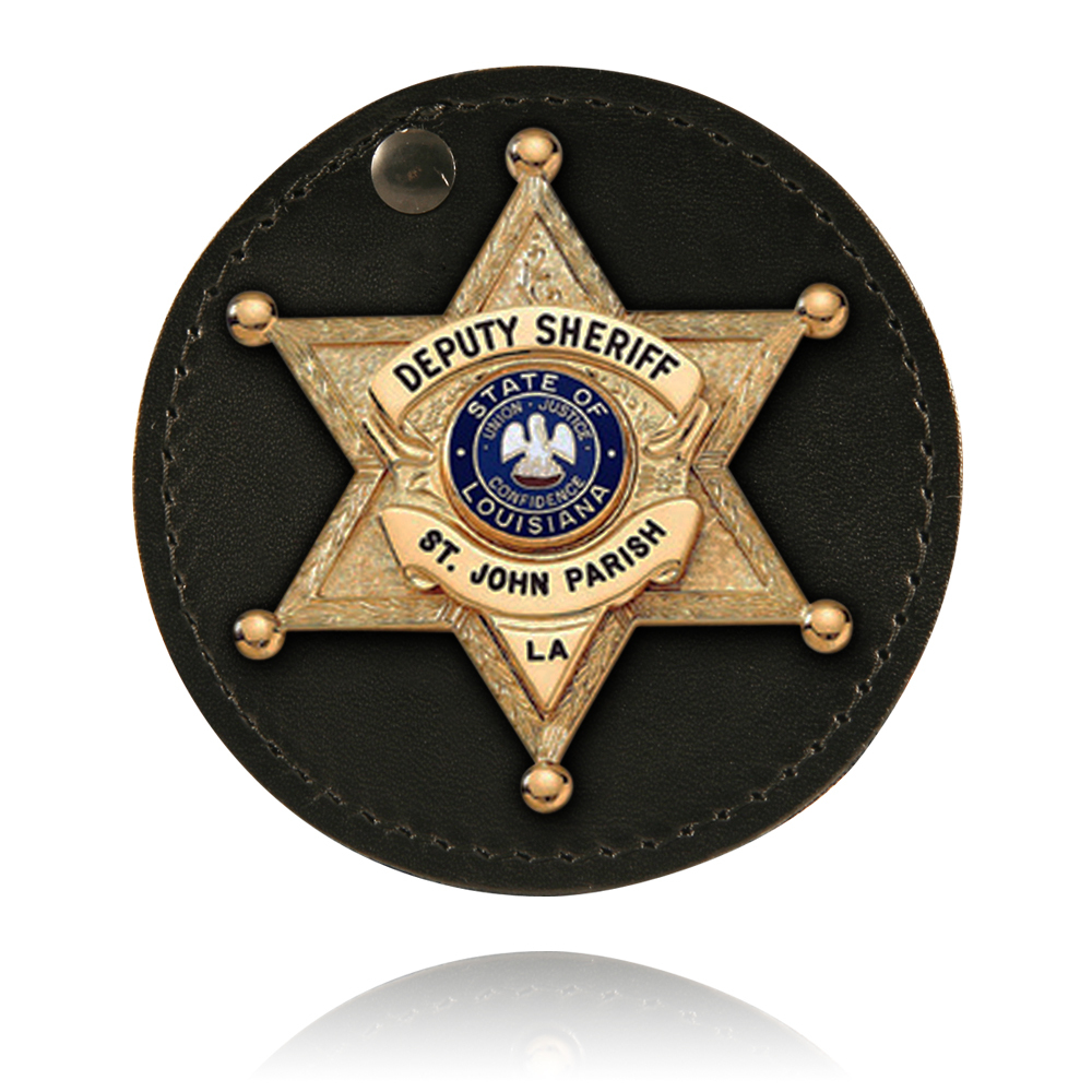 3" Round Clip-On Badge Holder - Plain - 5889-B-P