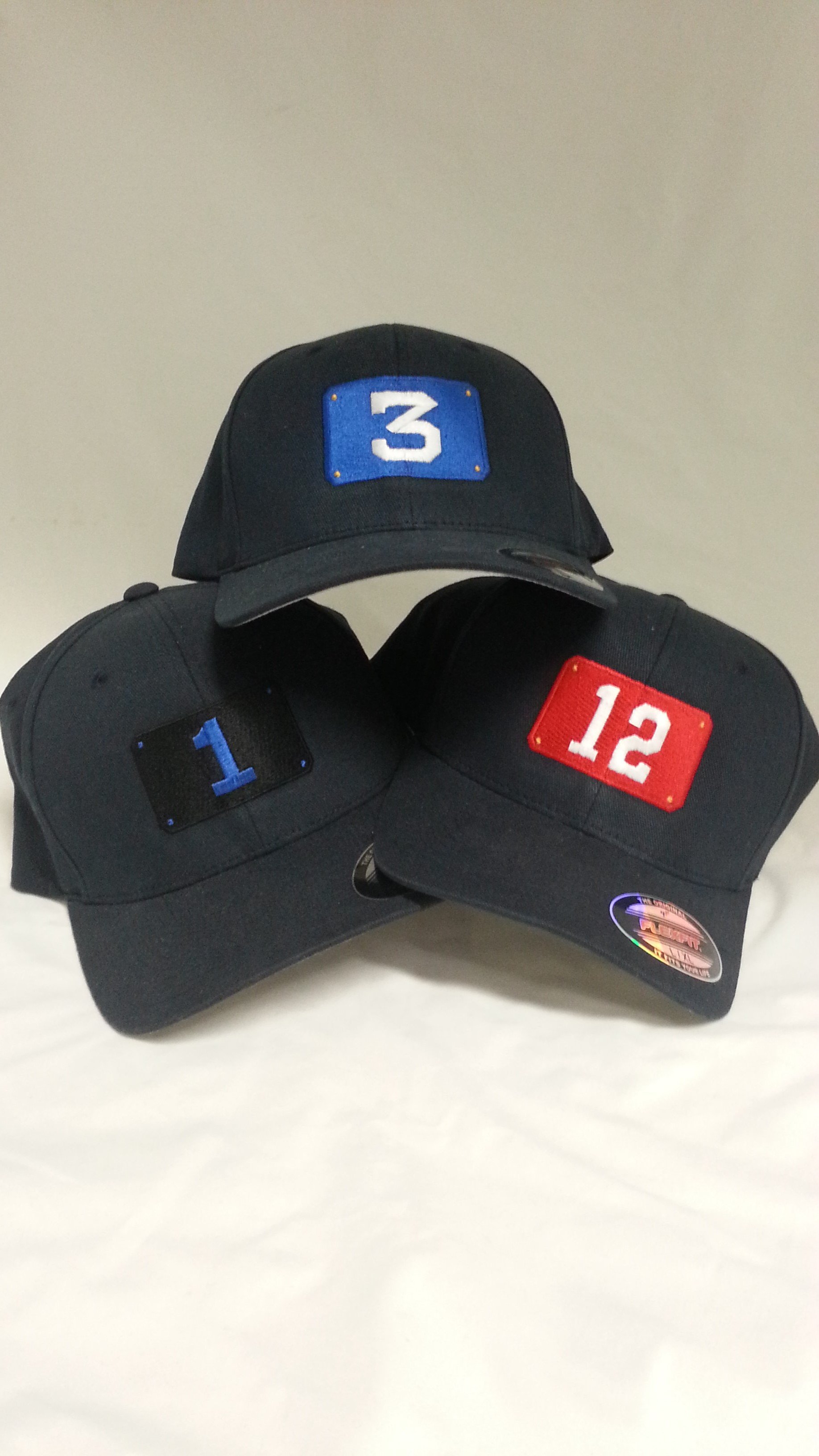 FlexFit Navy Brushed Twill Hat - Size L/XL (7 1/8" - 7 5/8") - 6377N