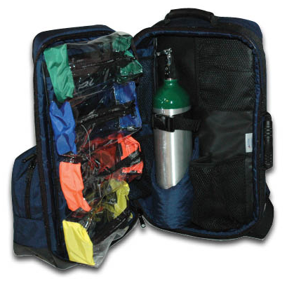O2 / Trauma / AED Backpack - Navy Blue - 911-84550NV