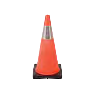 Cortina DW Traffic Cone 18" Orange 3# 6" Collar w/ Black Base - 03-500-21