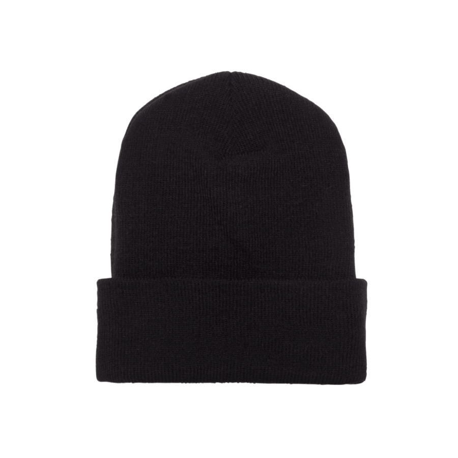 Flexfit 12 Cuffed Knit Beanie Hat Black 1501KC B