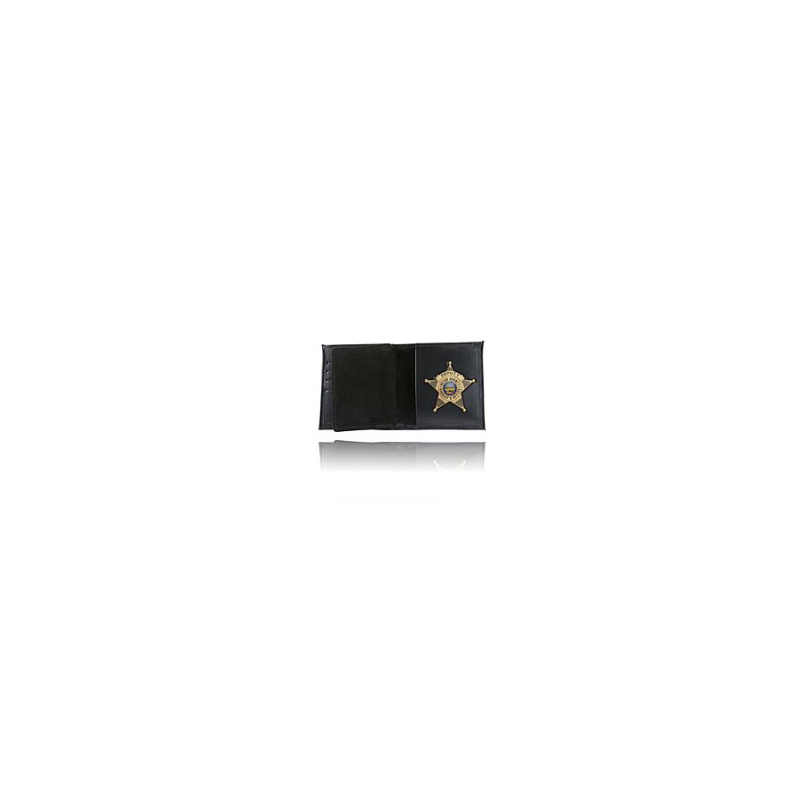Book Style Badge Wallet with 3 Credit Card Slots - 175-S Boston Leather 2