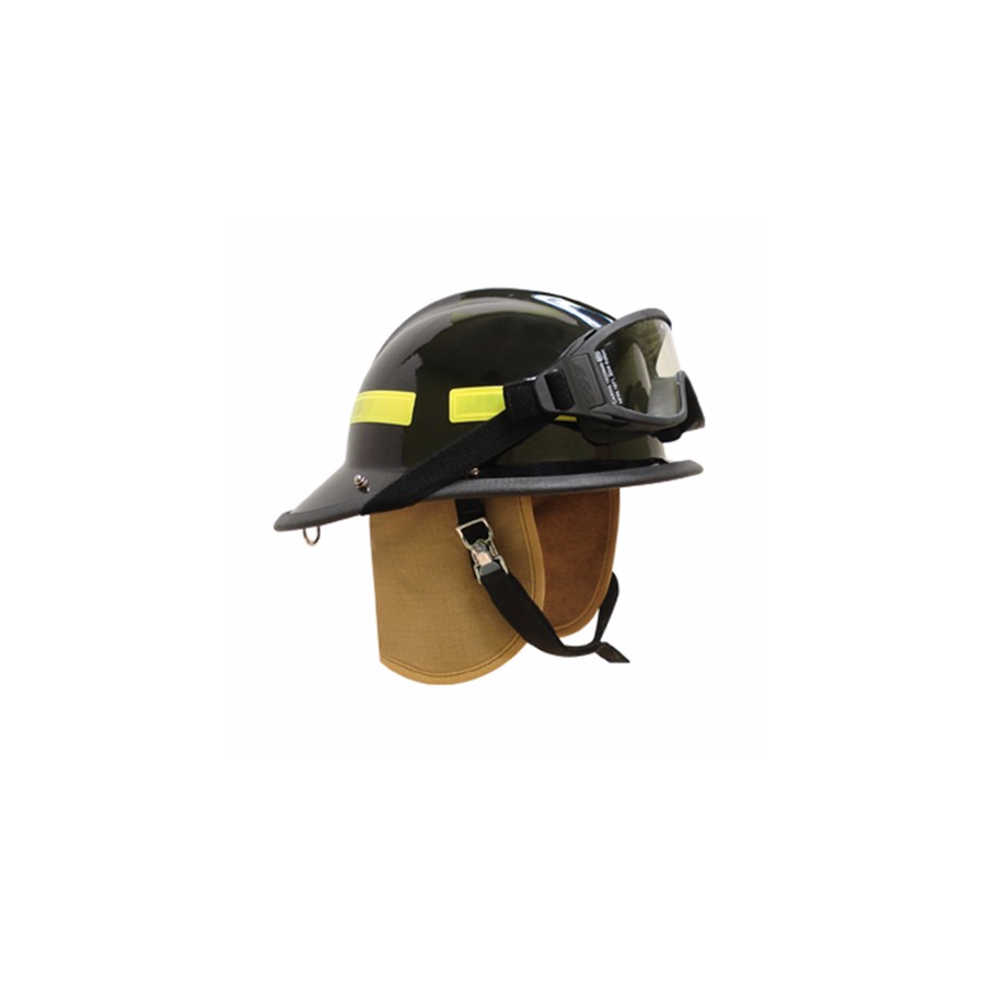 Cairns 660C Metro Helmet - 4-inch Faceshield - Standard - Black Cairns / MSA 1
