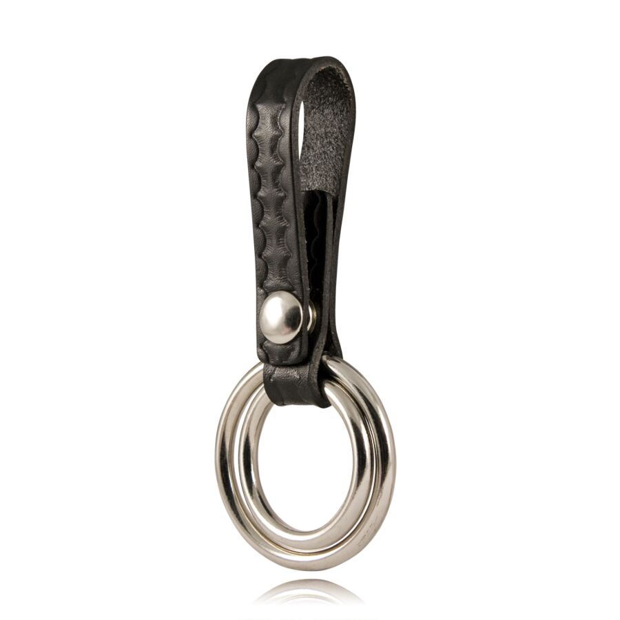 Deluxe Key Holder w/ Protective Flap - Plain - 5446-B-P Boston Leather 1