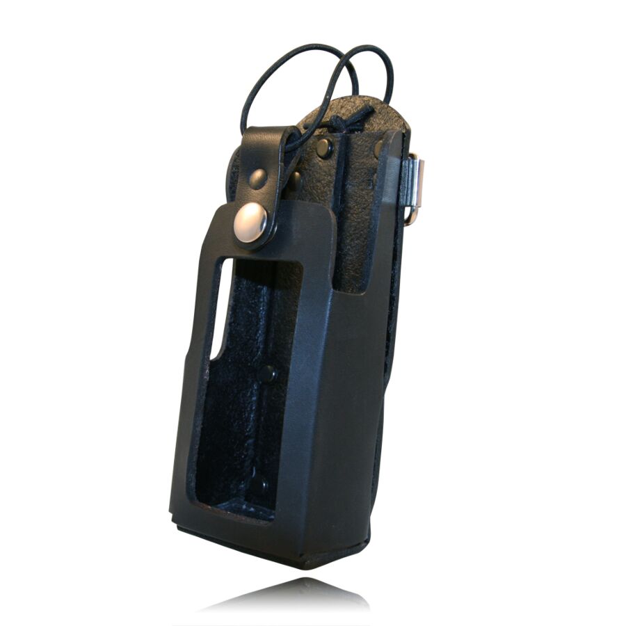 Radio Holder With D-Rings (for the Motorola 2500/5000) - 5480RC-B Boston Leather 2