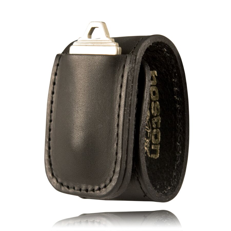 Double Wide Leather Belt Keeper w/ Key Slot - Weave - 5498-B-W Boston Leather 2