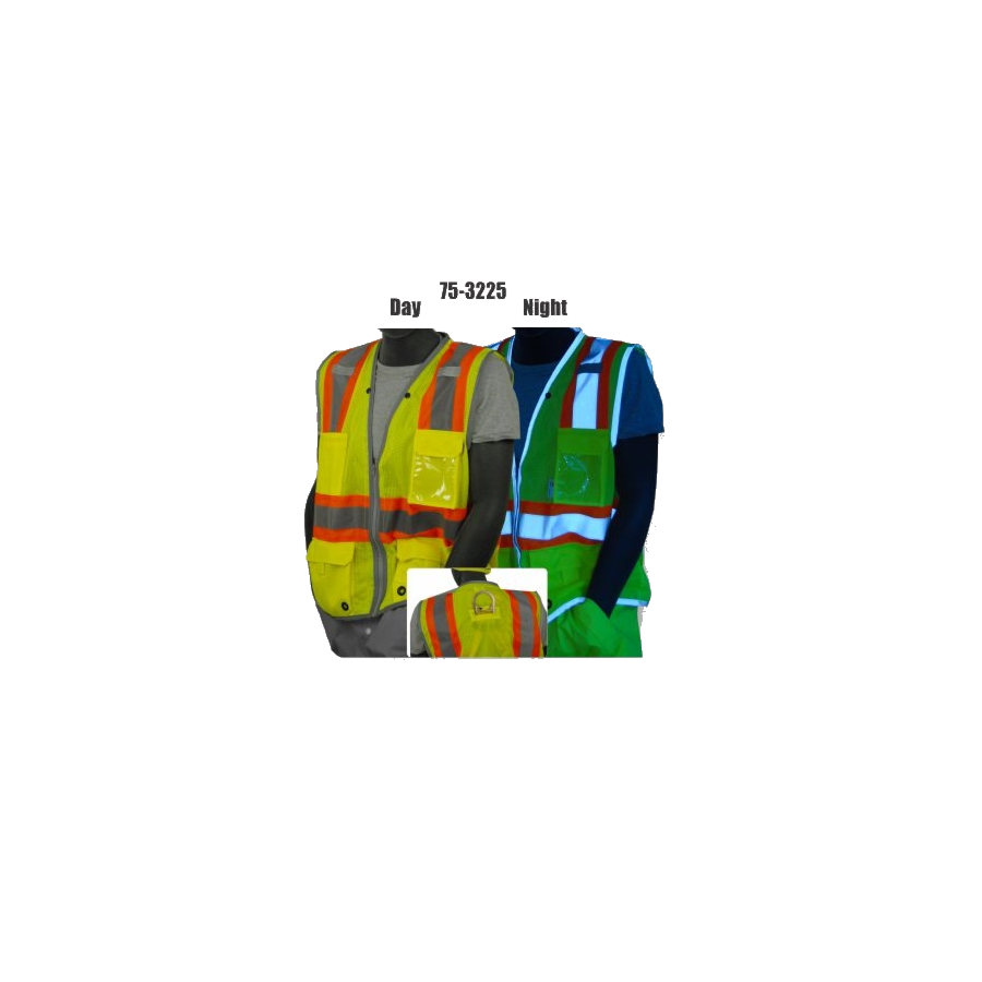 Majestic Mesh Vest, High Visibility with D-Ring Pass Thru - 75-3225 Majestic Fire Apparel 2