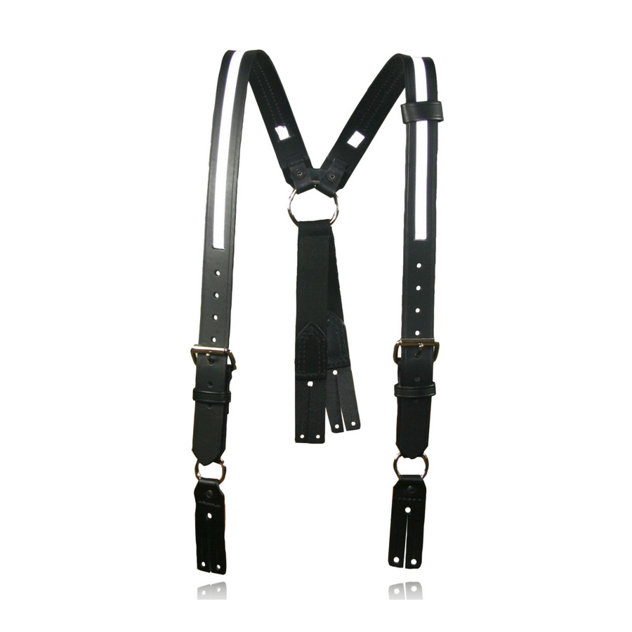 Firefighter's Leather Suspenders w/ Reflective - 9175RXL Boston Leather 2