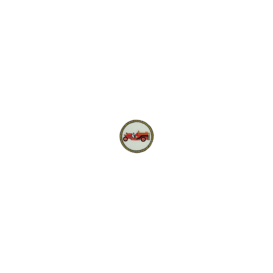 Pumper Truck Decal - 2, 1.5, or 1 Inch Diameter Conway Shield 2