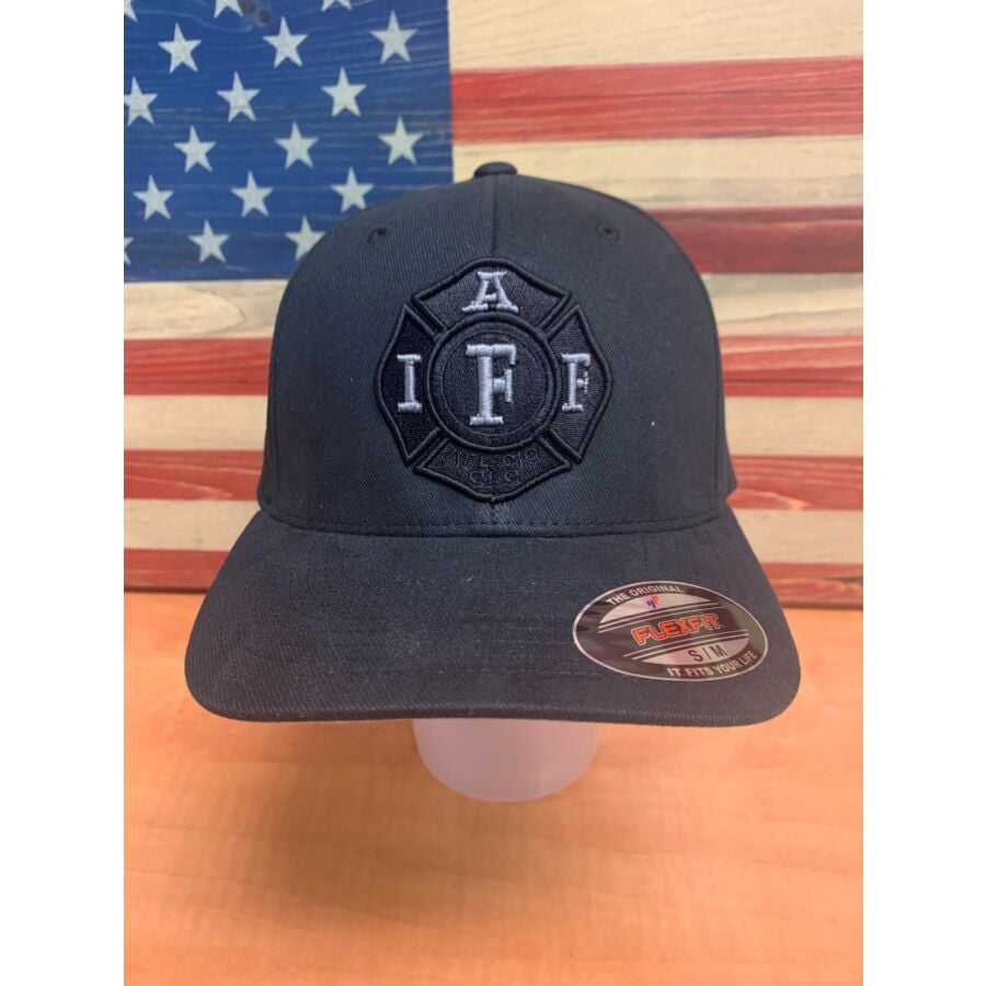 FlexFit Hat w/ Black IAFF Logo - HAT-IAFF-B Conway Shield 1