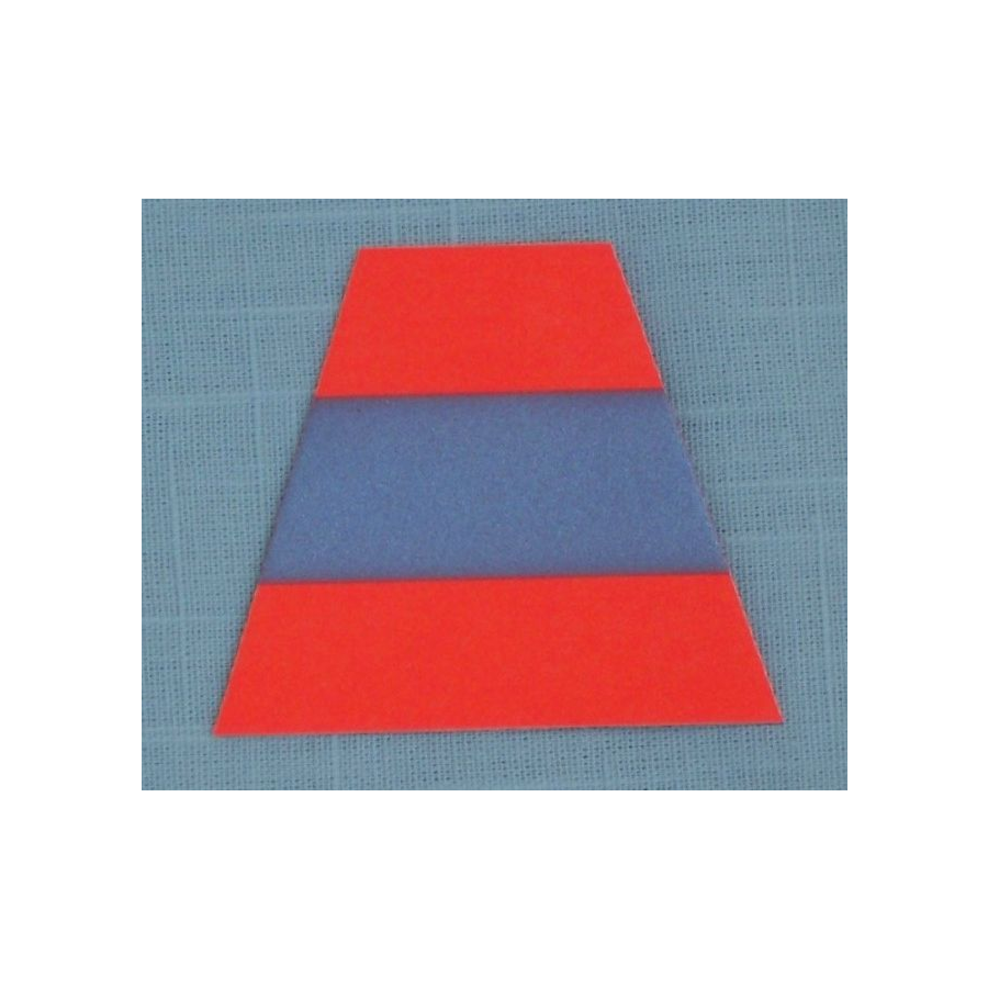 Reflective Tetrahedrons - Red-Orange and Silver (Triple Trim) (Set of 8) - LFH943 LION Apparel 3