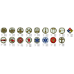 Star of Life Decal - 2, 1.5, or 1 Inch Diameter DNU171 Conway Shield 2