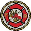 Firefighter Maltese Scramble Decal - 2, 1.5, or 1 Inch Diameter Conway Shield 2