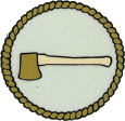 One Single Axe Decal - 2, 1.5, or 1 Inch Diameter