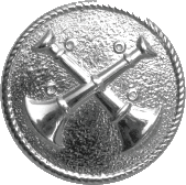 Two Crossed Bugles Ornament - F20