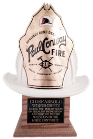 Helmet Stand Display w/ Plaque