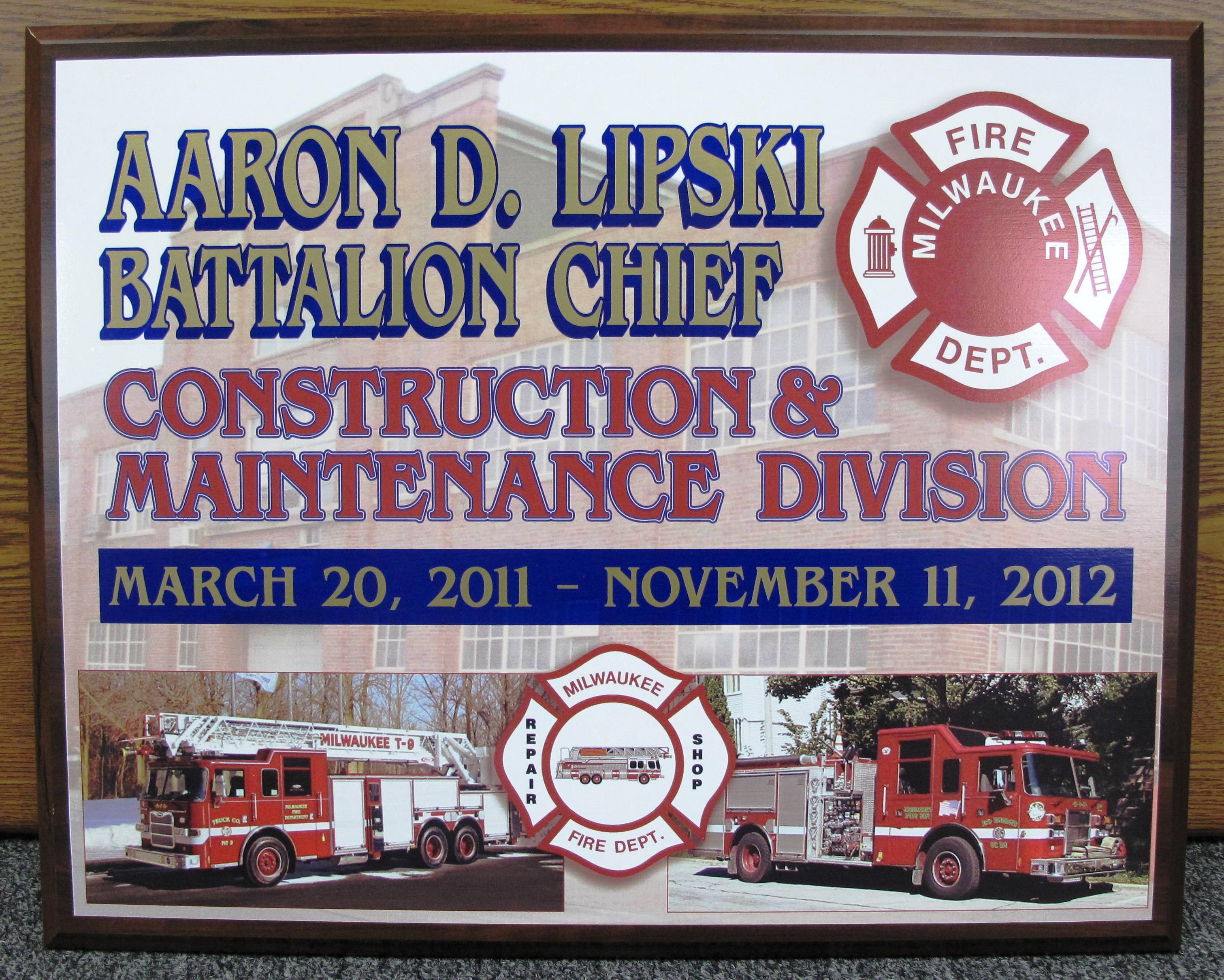 Custom 16" x 20" Shield Plaque - PLAQUE 16x20